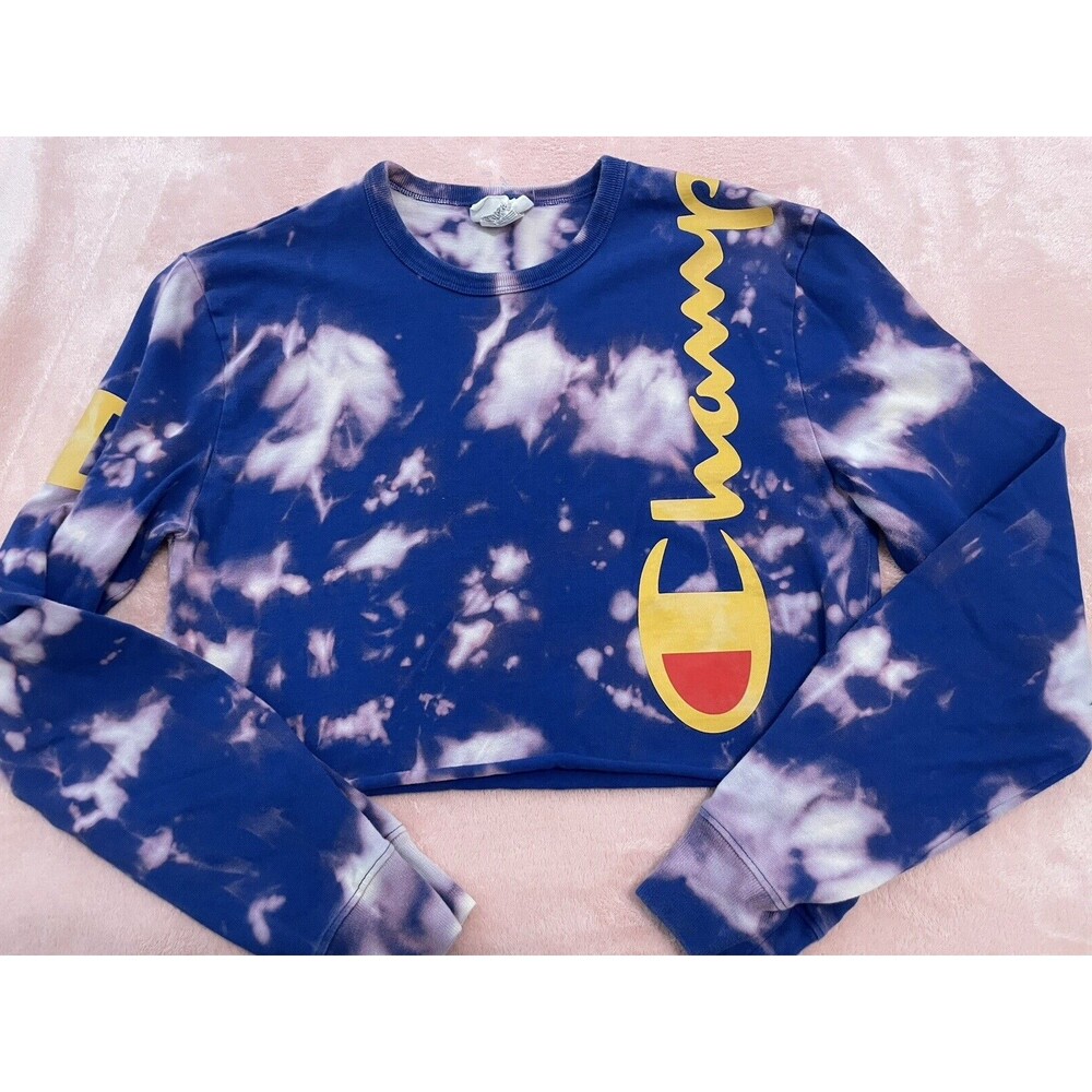 CHAMPION S Athletic 90s Y2K  Womens S small Long Sleeve Crop Top T-Shirt Gym